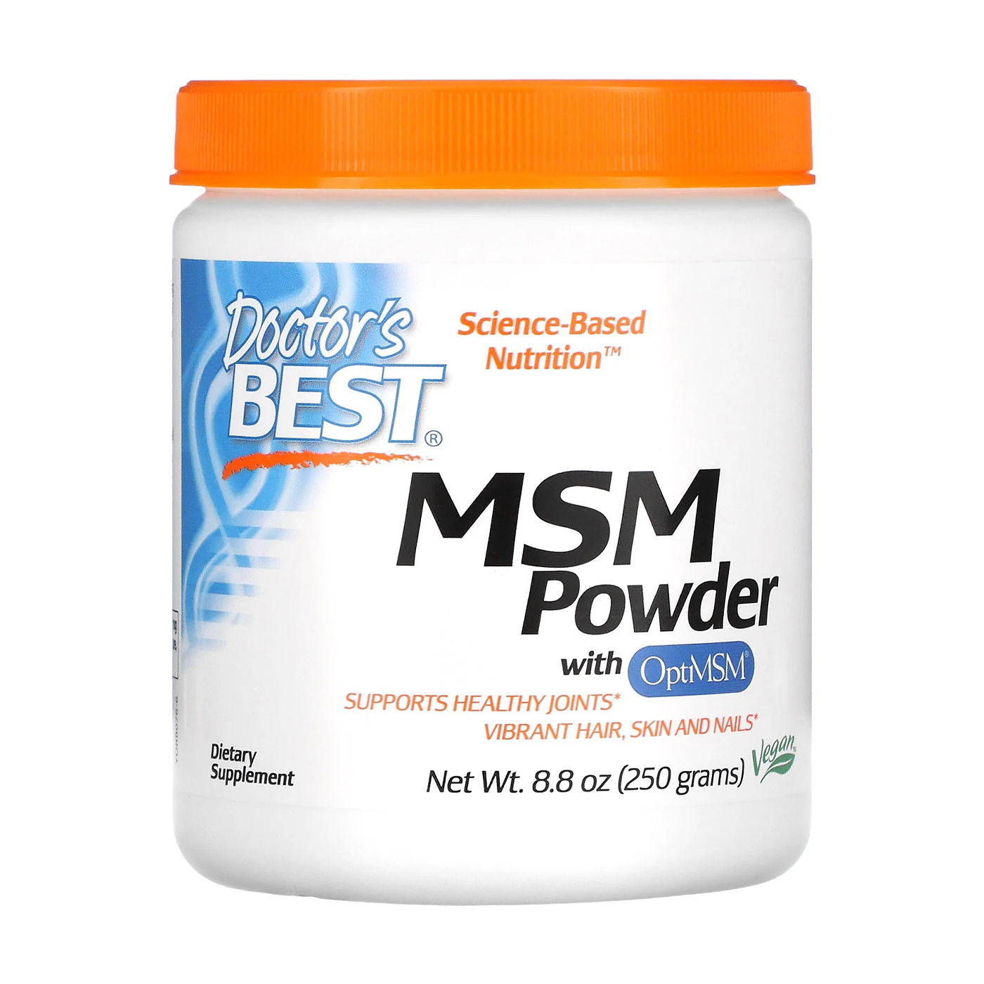 Метилсульфонілметан і МСМ Doctor's Best MSM With OptiMSM у порошку, 250 г
